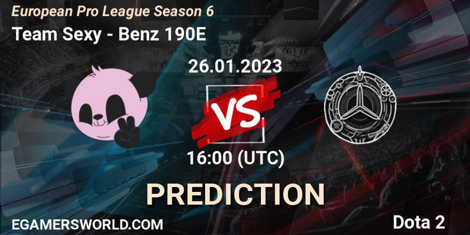 Team Sexy vs Benz 190E: Match Prediction. 26.01.23, Dota 2, European Pro League Season 6