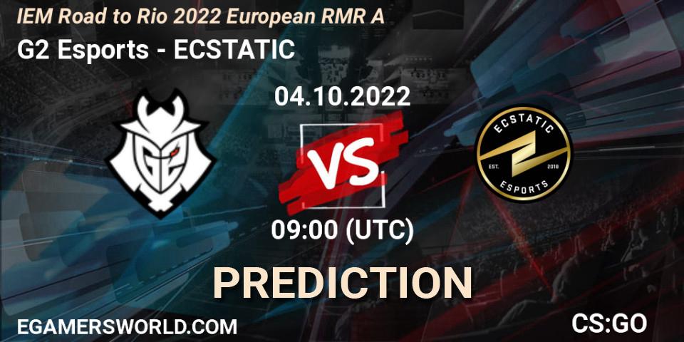 G2 Esports vs ECSTATIC: Match Prediction. 04.10.22, CS2 (CS:GO), IEM Road to Rio 2022 European RMR A