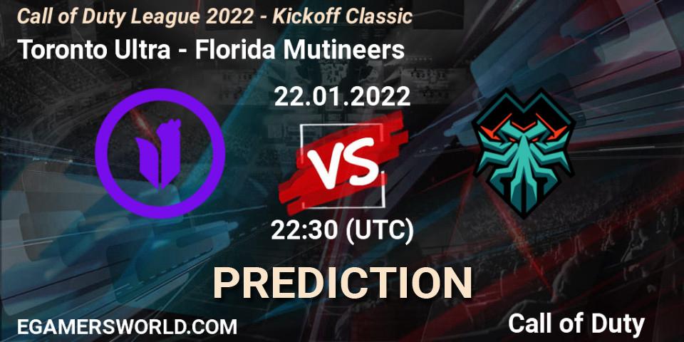 Toronto Ultra vs Florida Mutineers: Match Prediction. 22.01.22, Call of Duty, Call of Duty League 2022 - Kickoff Classic
