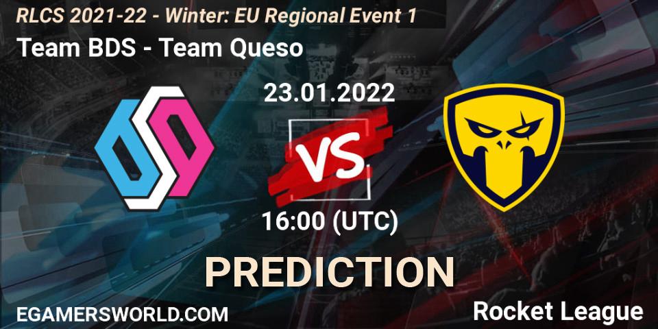 Team BDS vs Team Queso: Match Prediction. 23.01.2022 at 16:00, Rocket League, RLCS 2021-22 - Winter: EU Regional Event 1