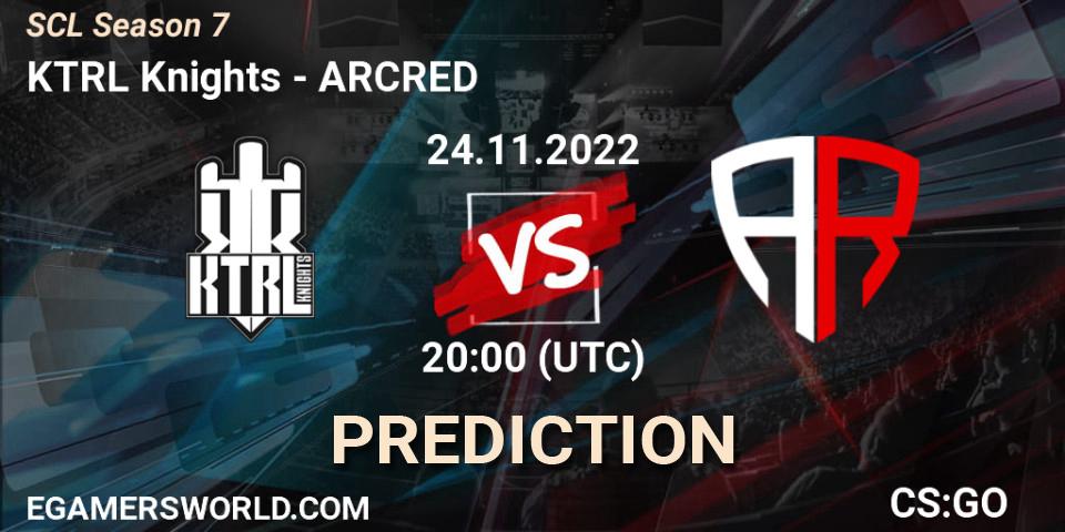 KTRL Knights vs ARCRED: Match Prediction. 25.11.2022 at 17:00, Counter-Strike (CS2), SCL Season 7: Challenger Division