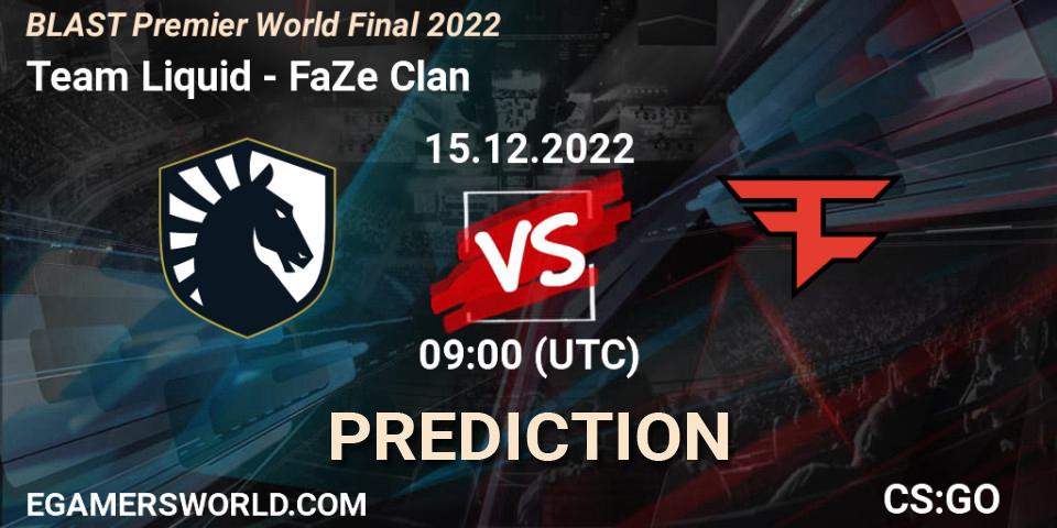 Team Liquid vs FaZe Clan: Match Prediction. 15.12.22, CS2 (CS:GO), BLAST Premier World Final 2022
