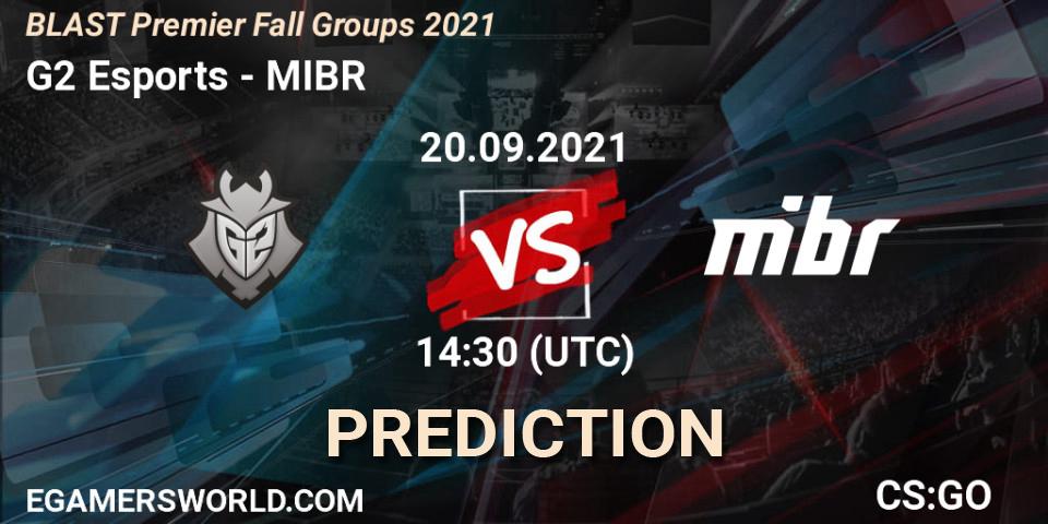 G2 Esports vs MIBR: Match Prediction. 20.09.2021 at 14:30, Counter-Strike (CS2), BLAST Premier Fall Groups 2021