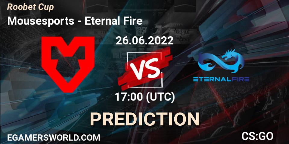Mousesports vs Eternal Fire: Match Prediction. 26.06.2022 at 17:00, Counter-Strike (CS2), Roobet Cup