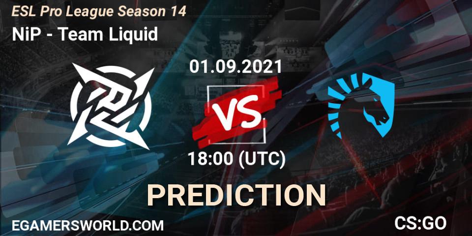 NiP vs Team Liquid: Match Prediction. 01.09.21, CS2 (CS:GO), ESL Pro League Season 14