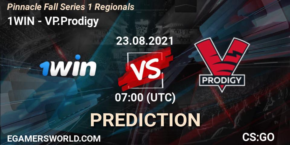 1WIN vs VP.Prodigy: Match Prediction. 23.08.2021 at 07:00, Counter-Strike (CS2), Pinnacle Fall Series 1 Regionals