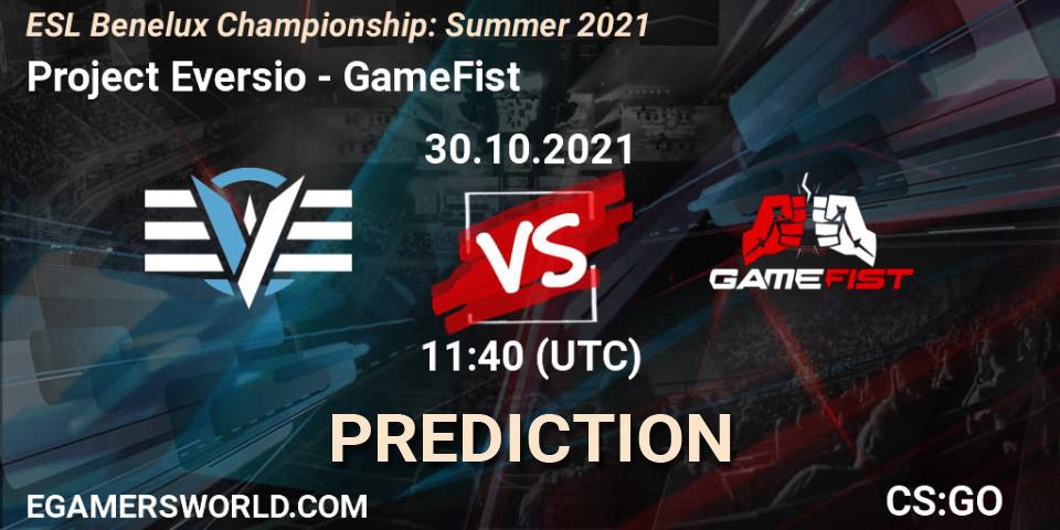 Project Eversio vs GameFist: Match Prediction. 30.10.2021 at 11:40, Counter-Strike (CS2), ESL Benelux Championship: Summer 2021