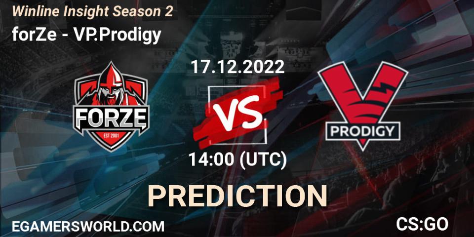 forZe vs VP.Prodigy: Match Prediction. 17.12.2022 at 14:00, Counter-Strike (CS2), Winline Insight Season 2