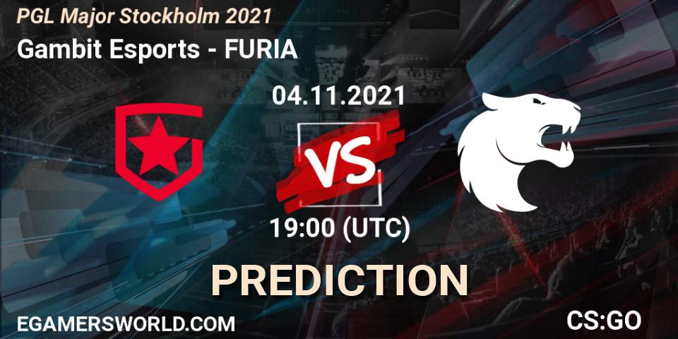 Gambit Esports vs FURIA: Match Prediction. 05.11.2021 at 15:30, Counter-Strike (CS2), PGL Major Stockholm 2021