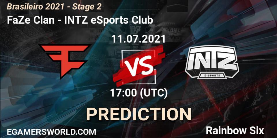 FaZe Clan vs INTZ eSports Club: Match Prediction. 11.07.21, Rainbow Six, Brasileirão 2021 - Stage 2