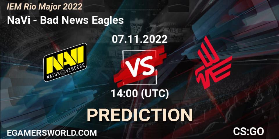 NaVi vs Bad News Eagles: Match Prediction. 07.11.22, CS2 (CS:GO), IEM Rio Major 2022