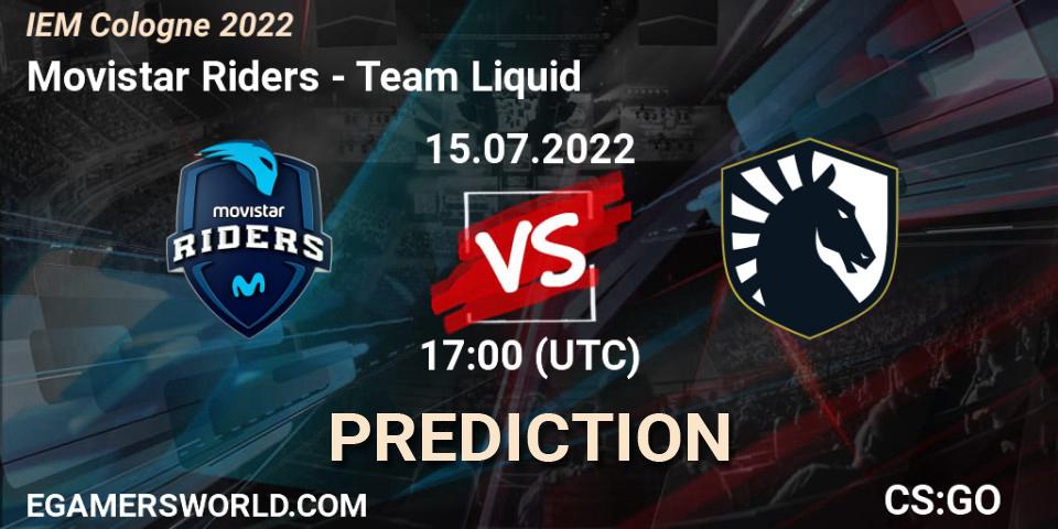 Movistar Riders vs Team Liquid: Match Prediction. 15.07.2022 at 18:00, Counter-Strike (CS2), IEM Cologne 2022
