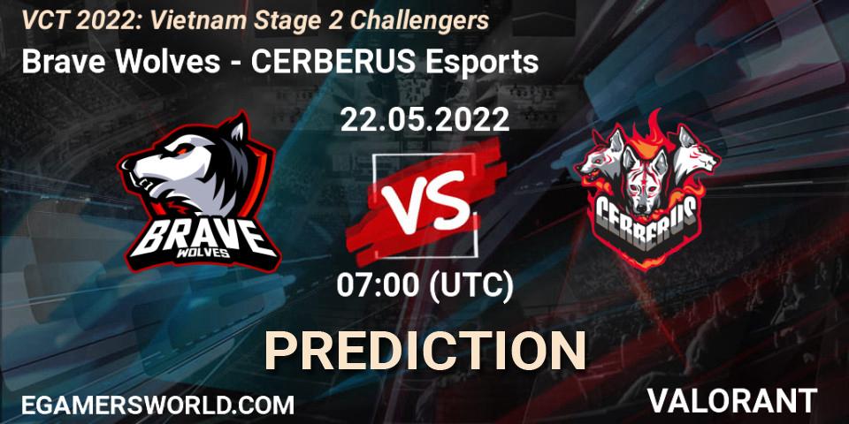 Brave Wolves vs CERBERUS Esports: Match Prediction. 22.05.2022 at 07:00, VALORANT, VCT 2022: Vietnam Stage 2 Challengers