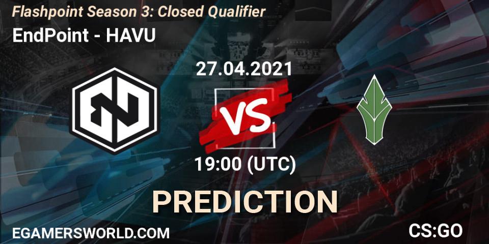 EndPoint vs HAVU: Match Prediction. 27.04.2021 at 19:00, Counter-Strike (CS2), Flashpoint Season 3: Closed Qualifier