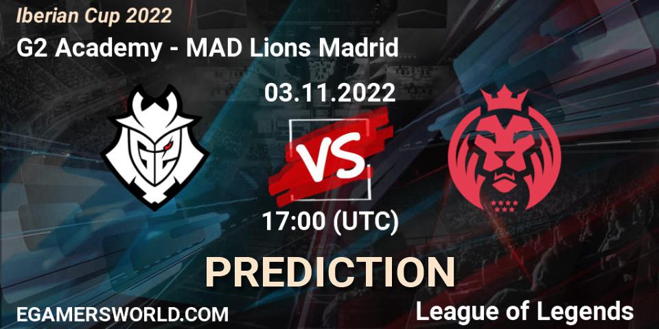 G2 Academy vs MAD Lions Madrid: Match Prediction. 01.11.22, LoL, Iberian Cup 2022