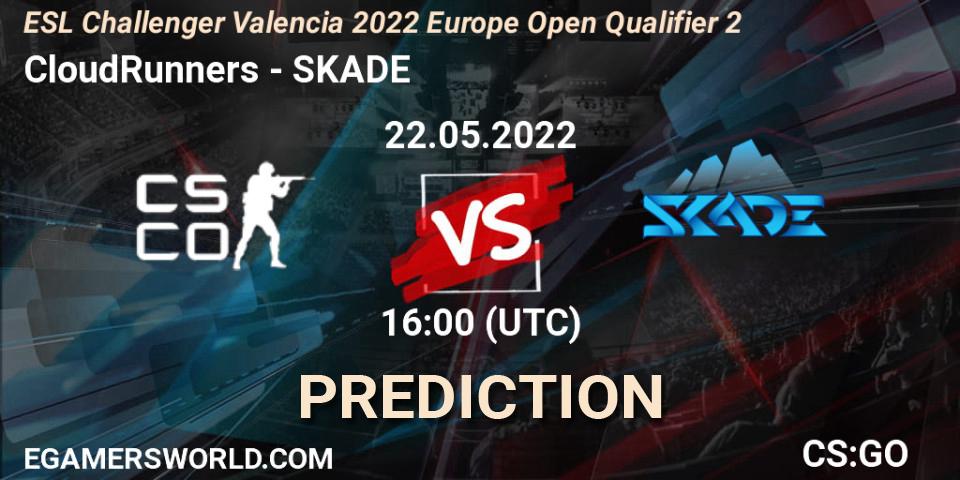 CloudRunners vs SKADE: Match Prediction. 22.05.2022 at 16:05, Counter-Strike (CS2), ESL Challenger Valencia 2022 Europe Open Qualifier 2
