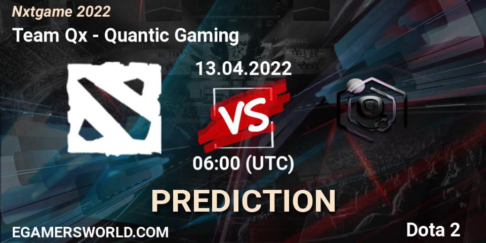 Team Qx vs Quantic Gaming: Match Prediction. 19.04.2022 at 07:00, Dota 2, Nxtgame 2022
