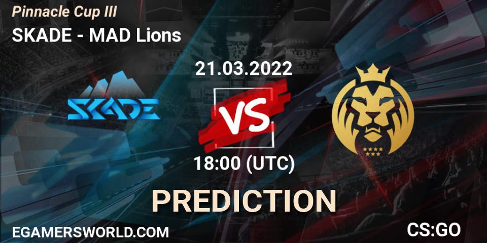 SKADE vs MAD Lions: Match Prediction. 21.03.2022 at 18:00, Counter-Strike (CS2), Pinnacle Cup #3