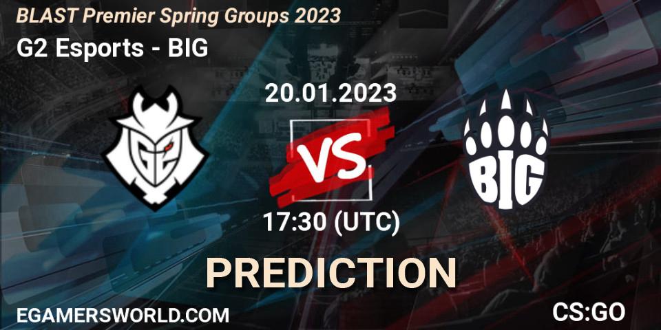 G2 Esports vs BIG: Match Prediction. 20.01.2023 at 17:00, Counter-Strike (CS2), BLAST Premier Spring Groups 2023