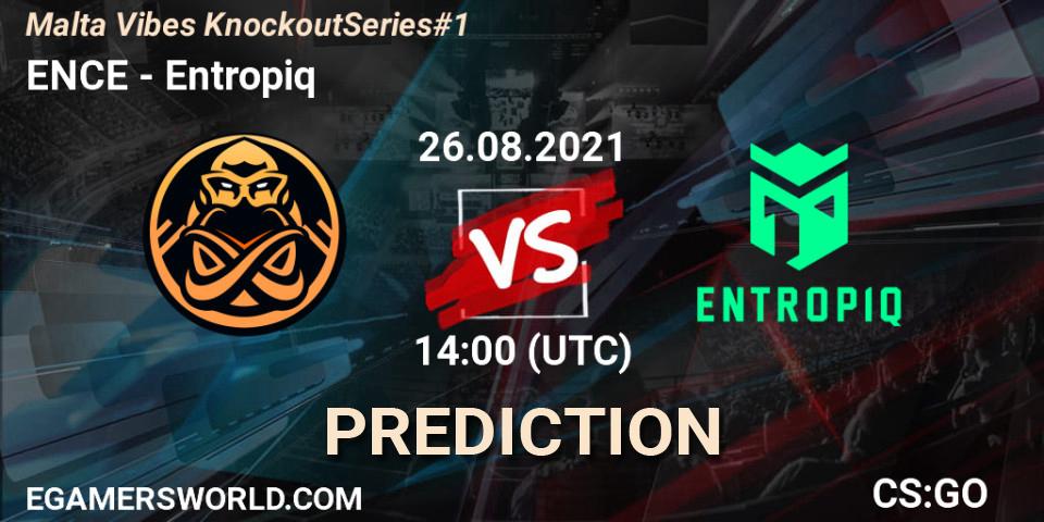 ENCE vs Entropiq: Match Prediction. 26.08.2021 at 14:00, Counter-Strike (CS2), Malta Vibes Knockout Series #1