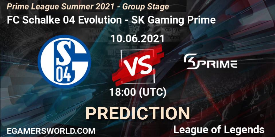 FC Schalke 04 Evolution vs SK Gaming Prime: Match Prediction. 10.06.2021 at 17:00, LoL, Prime League Summer 2021 - Group Stage
