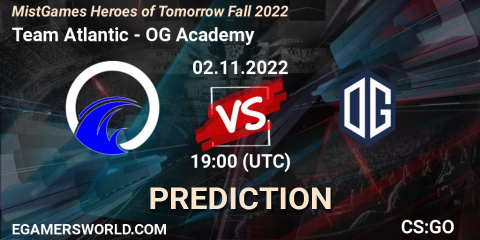 Team Atlantic vs OG Academy: Match Prediction. 02.11.2022 at 19:00, Counter-Strike (CS2), MistGames Heroes of Tomorrow Fall 2022