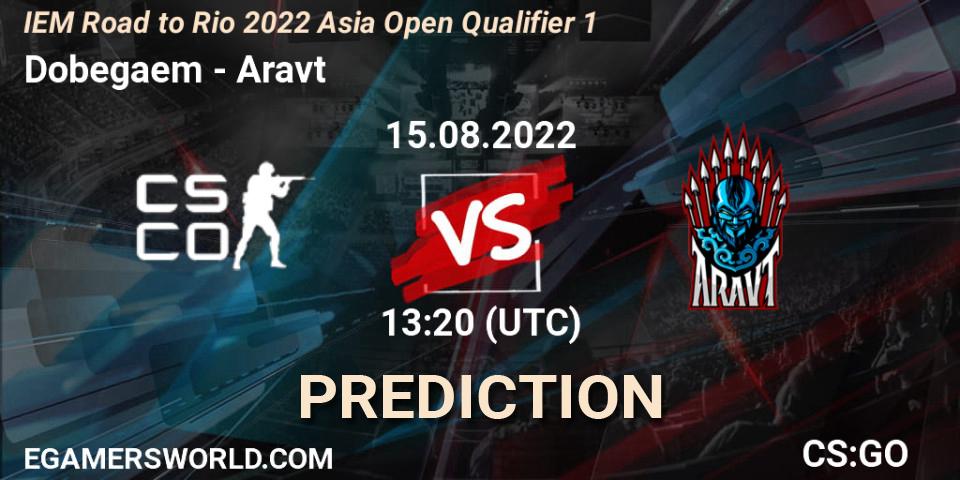 Dobegaem vs Aravt: Match Prediction. 15.08.2022 at 13:20, Counter-Strike (CS2), IEM Road to Rio 2022 Asia Open Qualifier 1