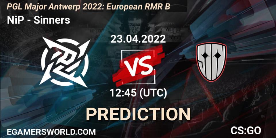 NiP vs Sinners: Match Prediction. 23.04.2022 at 11:20, Counter-Strike (CS2), PGL Major Antwerp 2022: European RMR B