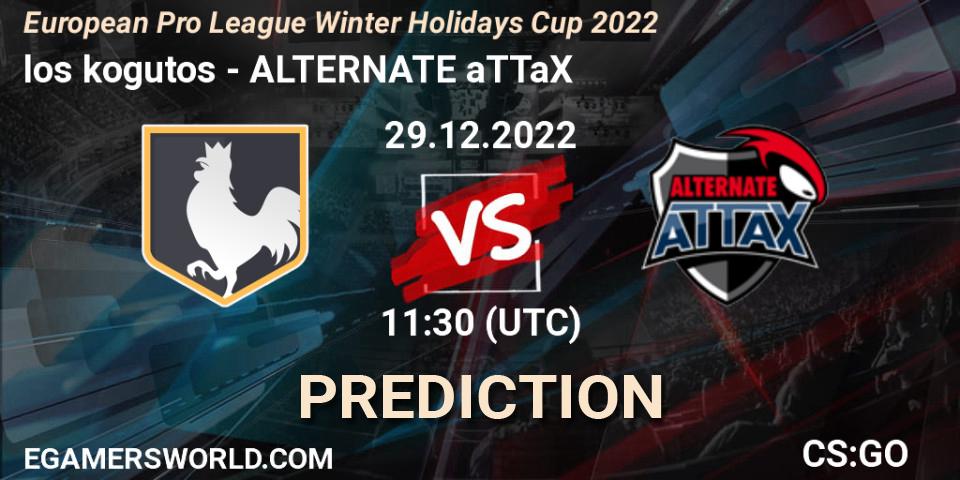 los kogutos vs ALTERNATE aTTaX: Match Prediction. 29.12.2022 at 11:30, Counter-Strike (CS2), European Pro League Winter Holidays Cup 2022
