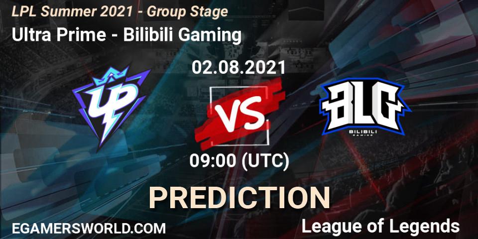 Ultra Prime vs Bilibili Gaming: Match Prediction. 02.08.2021 at 09:00, LoL, LPL Summer 2021 - Group Stage