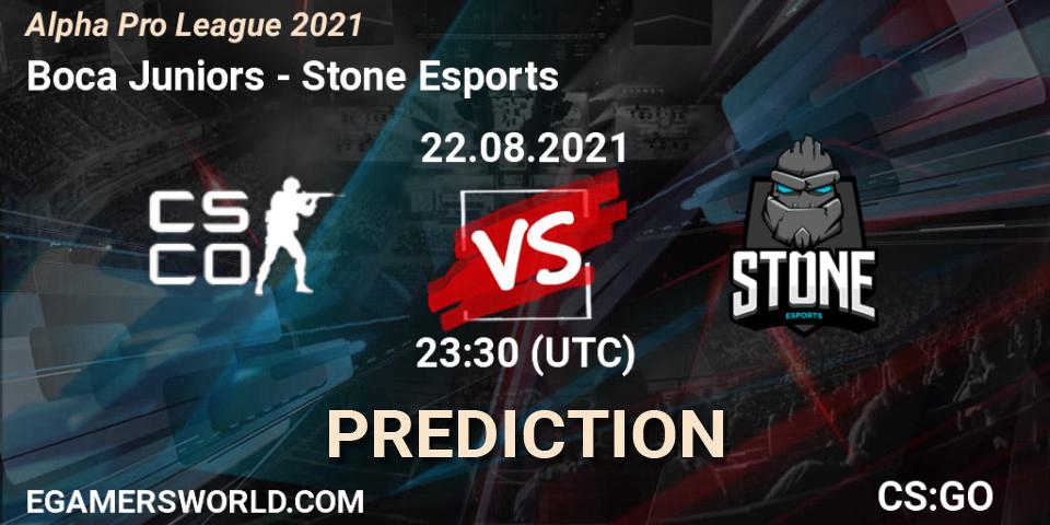 Boca Juniors vs Stone Esports: Match Prediction. 24.08.2021 at 19:00, Counter-Strike (CS2), Alpha Pro League 2021