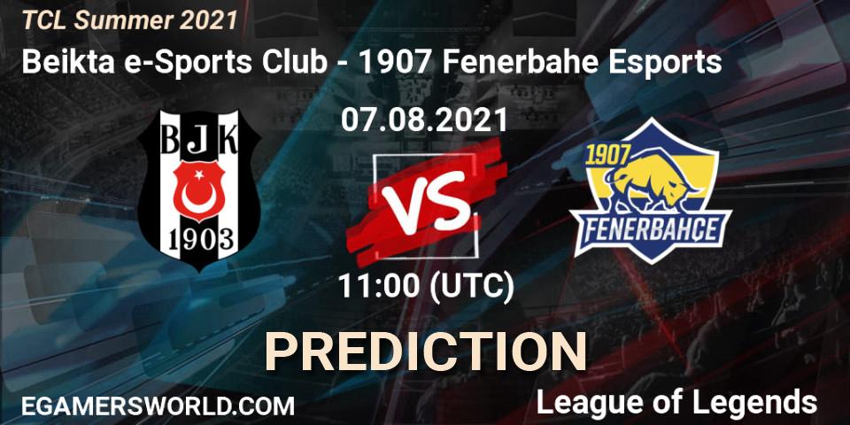 Beşiktaş e-Sports Club vs 1907 Fenerbahçe Esports: Match Prediction. 07.08.2021 at 11:00, LoL, TCL Summer 2021