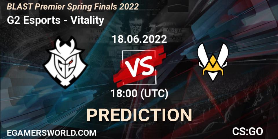 G2 Esports vs Vitality: Match Prediction. 18.06.2022 at 19:10, Counter-Strike (CS2), BLAST Premier Spring Finals 2022 