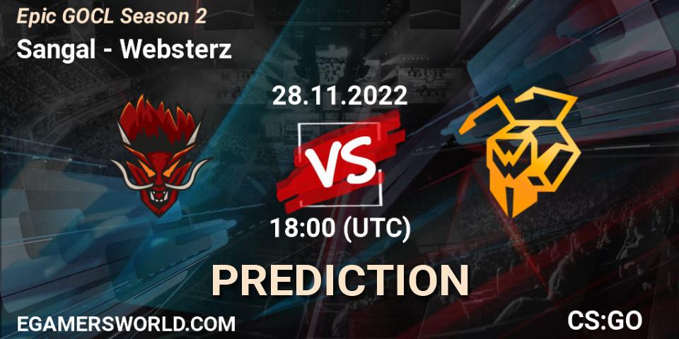 Sangal vs Websterz: Match Prediction. 29.11.22, CS2 (CS:GO), Epic GOCL Season 2