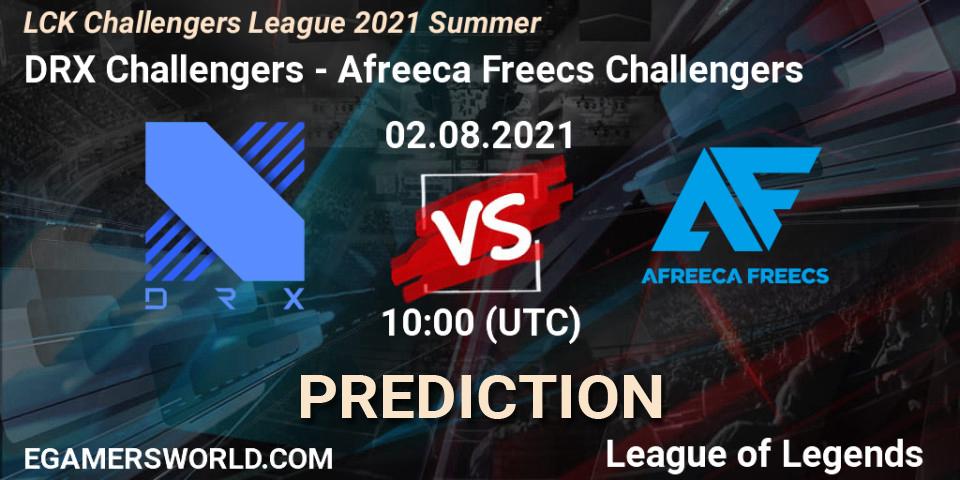 DRX Challengers vs Afreeca Freecs Challengers: Match Prediction. 02.08.2021 at 10:00, LoL, LCK Challengers League 2021 Summer