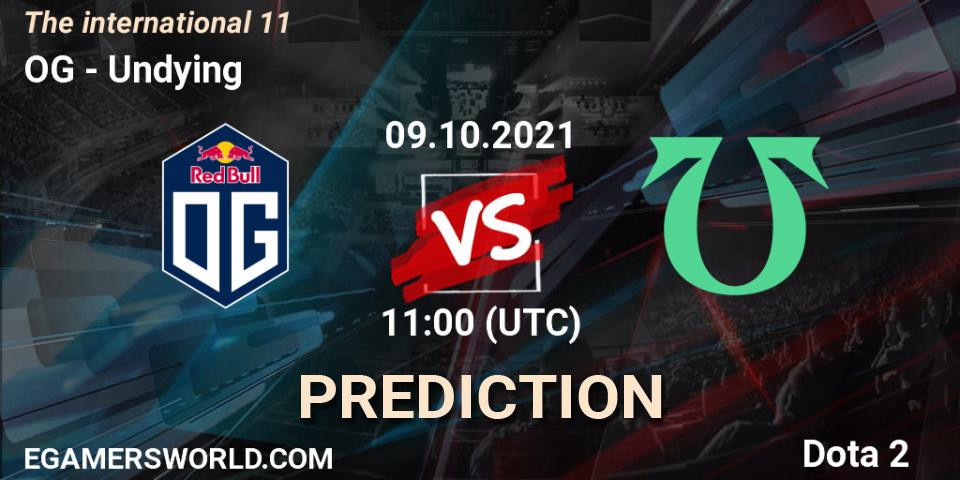 OG vs Undying: Match Prediction. 09.10.2021 at 11:01, Dota 2, The Internationa 2021