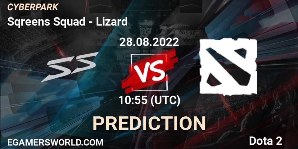 Sqreens Squad vs Lizard: Match Prediction. 28.08.22, Dota 2, CYBERPARK