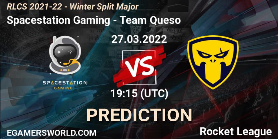 Spacestation Gaming vs Team Queso: Match Prediction. 27.03.22, Rocket League, RLCS 2021-22 - Winter Split Major