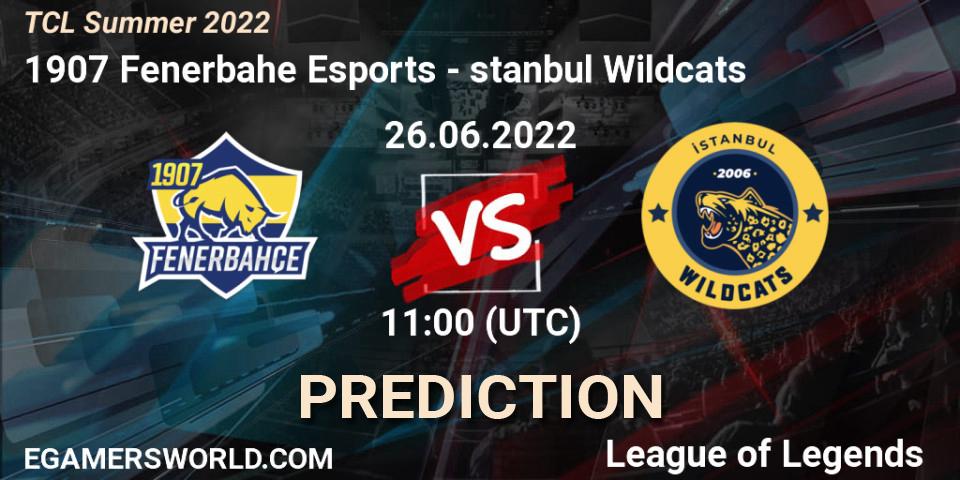 1907 Fenerbahçe Esports vs İstanbul Wildcats: Match Prediction. 26.06.22, LoL, TCL Summer 2022