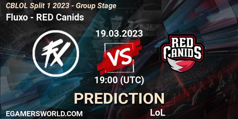 Fluxo vs RED Canids: Match Prediction. 19.03.2023 at 19:00, LoL, CBLOL Split 1 2023 - Group Stage