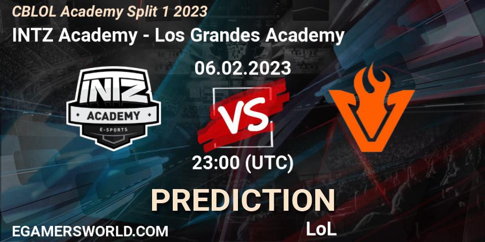 INTZ Academy vs Los Grandes Academy: Match Prediction. 06.02.23, LoL, CBLOL Academy Split 1 2023