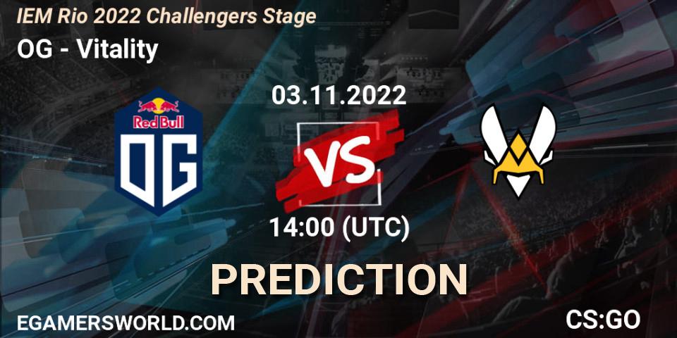 OG vs Vitality: Match Prediction. 03.11.2022 at 14:00, Counter-Strike (CS2), IEM Rio 2022 Challengers Stage