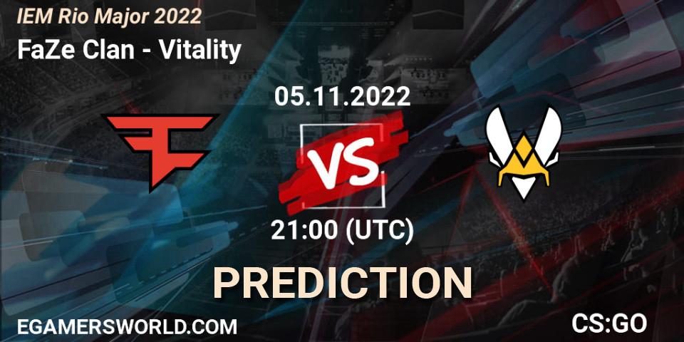 FaZe Clan vs Vitality: Match Prediction. 05.11.22, CS2 (CS:GO), IEM Rio Major 2022