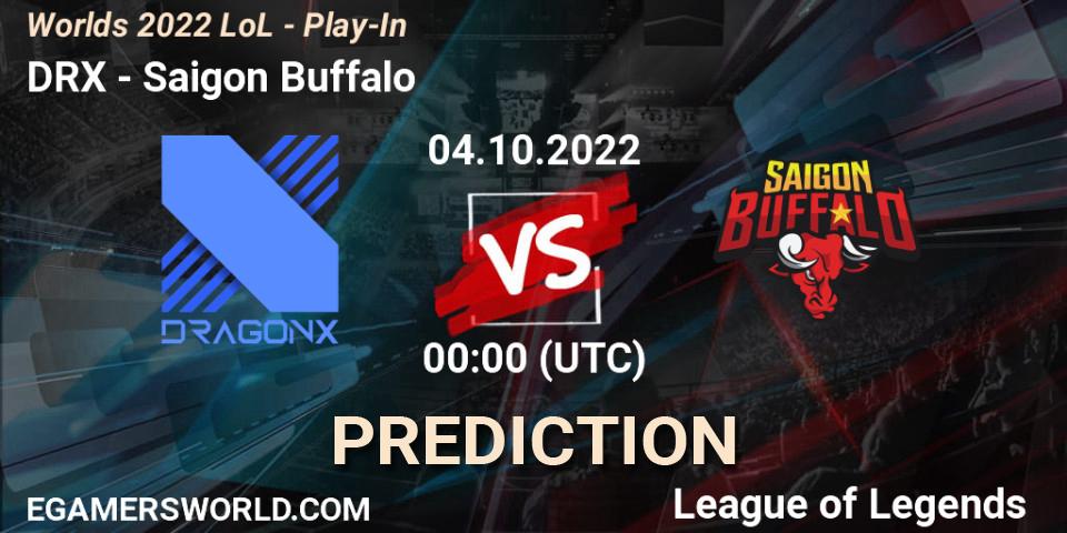DRX vs Saigon Buffalo: Match Prediction. 01.10.22, LoL, Worlds 2022 LoL - Play-In