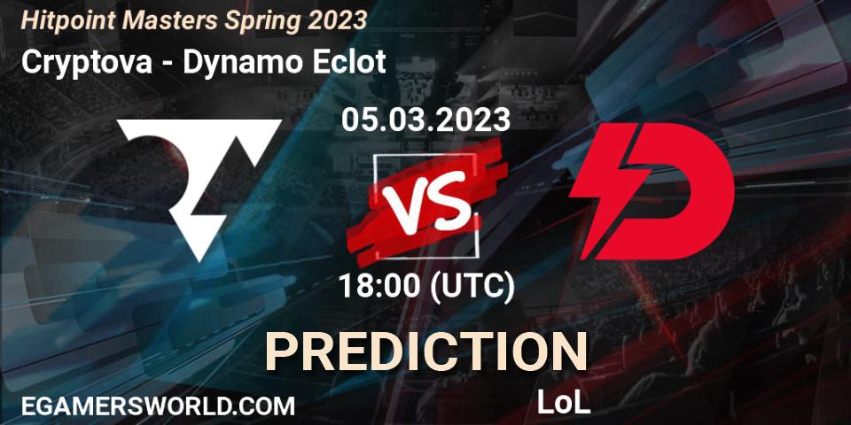 Cryptova vs Dynamo Eclot: Match Prediction. 07.02.23, LoL, Hitpoint Masters Spring 2023