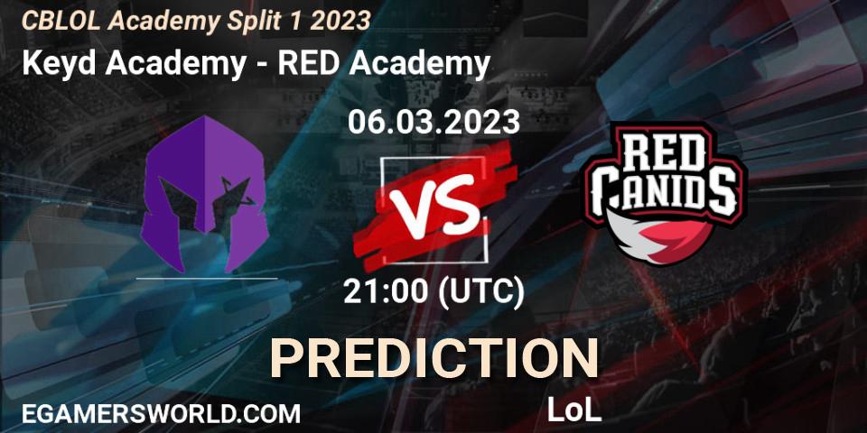 Keyd Academy vs RED Academy: Match Prediction. 06.03.2023 at 21:00, LoL, CBLOL Academy Split 1 2023