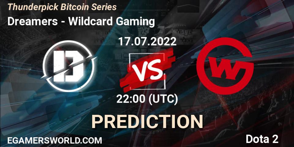 Dreamers vs Wildcard Gaming: Match Prediction. 17.07.2022 at 22:00, Dota 2, Thunderpick Bitcoin Series