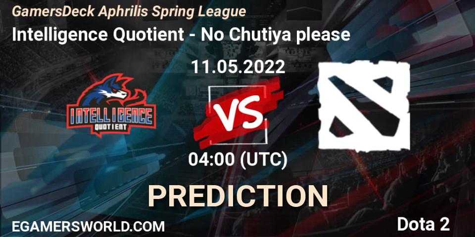 Intelligence Quotient vs No Chutiya please: Match Prediction. 11.05.2022 at 04:16, Dota 2, GamersDeck Aphrilis Spring League