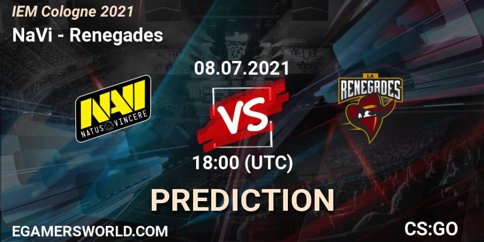 NaVi vs Renegades: Match Prediction. 08.07.2021 at 18:15, Counter-Strike (CS2), IEM Cologne 2021