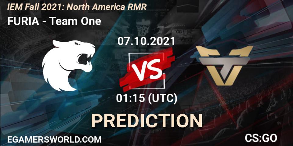 FURIA vs Team One: Match Prediction. 07.10.2021 at 01:15, Counter-Strike (CS2), IEM Fall 2021: North America RMR